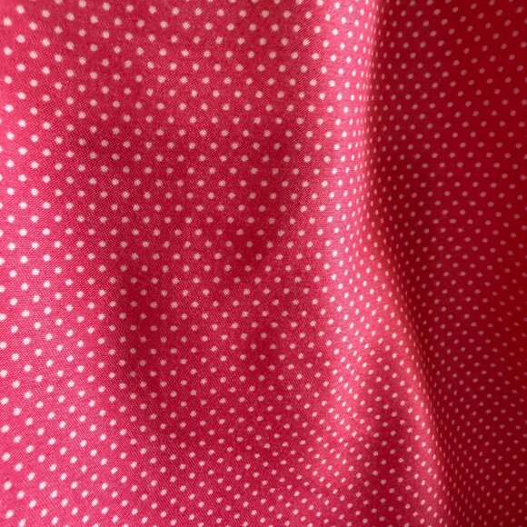 Rosso Milano Italy Polka Dot Modern Fit Button Down Shirt Men XL 17.5 Pink - Picture 6 of 9